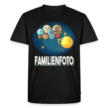 Foto Sonnenystem Planeten Planet Familienfoto - Men's Premium Organic T-Shirt - black - Front - Nico (187cm)