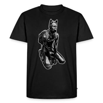 BDSM Doggy Petplay Puppy Play Design pour chiot humain - T-shirt Premium bio Homme - noir - Devant - Nico (187cm)
