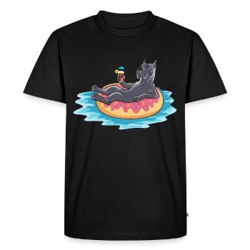 Cane Corso Donut Beach Vacation Summer Travel - T-shirt Premium bio Homme - noir - Devant - Nico (187cm)