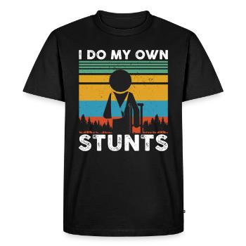 I do my own stunts accident sport accident mountain bike - Men's Premium Organic T-Shirt - black - Front - Nico (187cm)