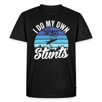 I do my own stunts accident mountain bike sport accident - Men's Premium Organic T-Shirt - black - Front - Nico (187cm)