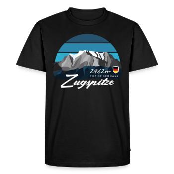 Zugspitze Garmisch Partenkirchen Bavière Low Poly - T-shirt Premium bio Homme - noir - Devant - Nico (187cm)