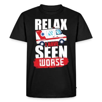 Détendez-vous, j'ai vu pire design pour un - T-shirt Premium bio Homme - noir - Devant - Nico (187cm)