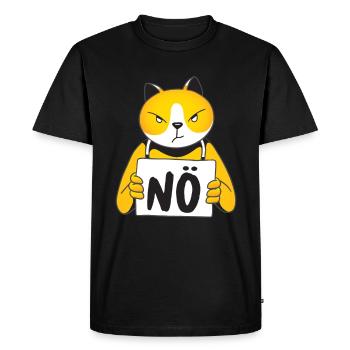 Nope chat Pas de propriétaire de chat Amant de chat - T-shirt Premium bio Homme - noir - Devant - Nico (187cm)