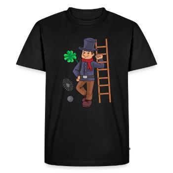 Porte-bonheur pour un ramoneur - T-shirt Premium bio Homme - noir - Devant - Nico (187cm)