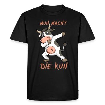 Lustige Dabbing Kuh Muh macht die Kuh Design - T-shirt Premium bio Homme - noir - Devant - Nico (187cm)