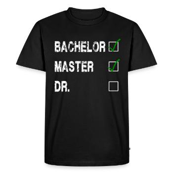 Degree Bachelor Master Dr. exam - Men's Premium Organic T-Shirt - black - Front - Nico (187cm)