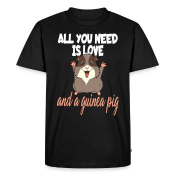 Conception d'amour et de cochons d'Inde - T-shirt Premium bio Homme - noir - Devant - Nico (187cm)