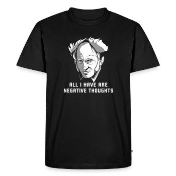Schopenhauer Philosophie Étudiant négatif pessimiste - T-shirt Premium bio Homme - noir - Devant - Nico (187cm)