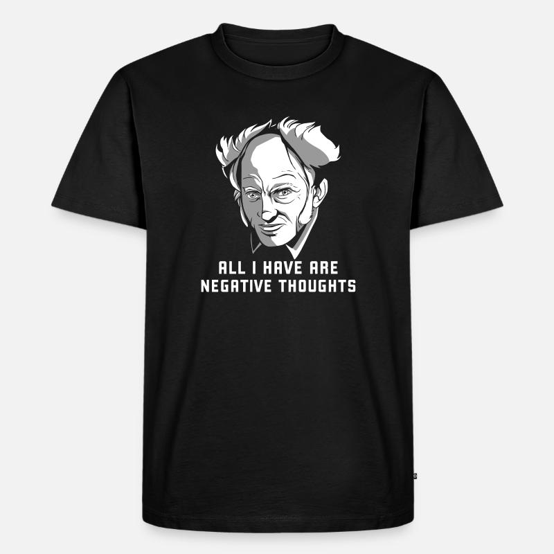 Schopenhauer Philosophy Pessimist Negative Student - Maglietta ecologica premium da uomo - nero