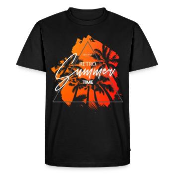 été - T-shirt Premium bio Homme - noir - Devant - Nico (187cm)