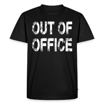 Out Of Office Design for an office worker - Men's Premium Organic T-Shirt - black - Front - Nico (187cm)