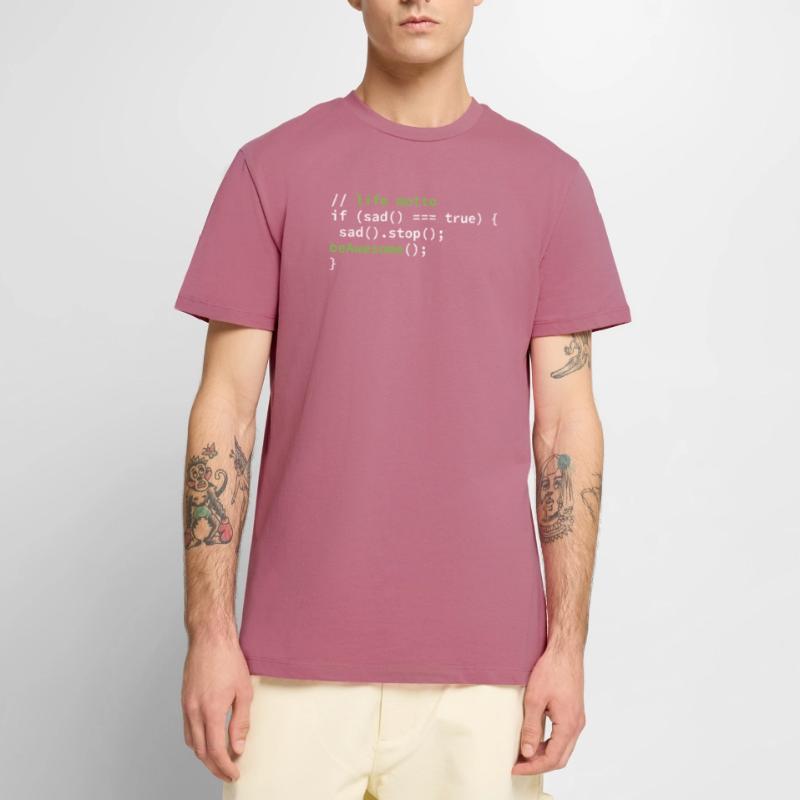 Coder Coding motto of life programmer Men's Premium Organic T-Shirt