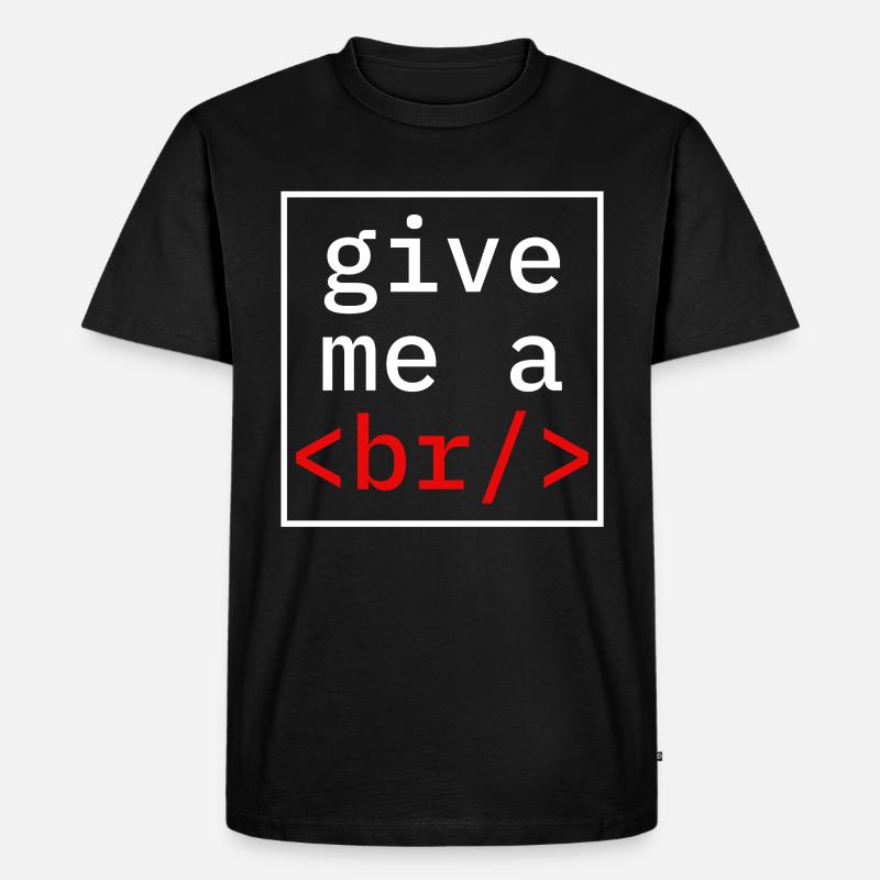 Coder Coding Pause Programmierer - Männer Premium Bio T-Shirt - Schwarz
