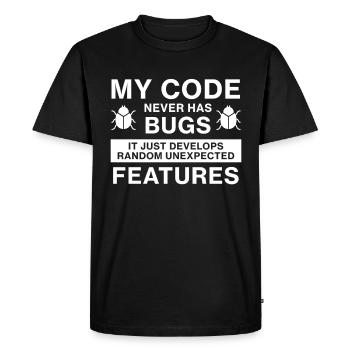 Programmierer Coder Coding - T-shirt Premium bio Homme - noir - Devant - Nico (187cm)
