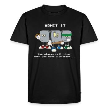 Computer Scientist Programmer Ctrl Alt Del Computer - Men's Premium Organic T-Shirt - black - Front - Nico (187cm)