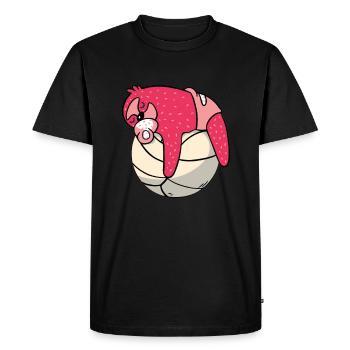 Cadeau de sport de volley- de bébé paresseux - T-shirt Premium bio Homme - noir - Devant - Nico (187cm)