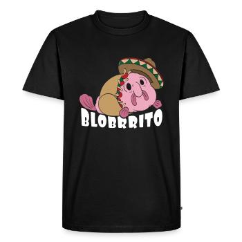 Blobfish Mexico Burrito Mexican Food Fish - Men's Premium Organic T-Shirt - black - Front - Nico (187cm)