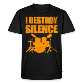 Batteur batteur batteur cadeau batteur - T-shirt Premium bio Homme - noir - Devant - Nico (187cm)