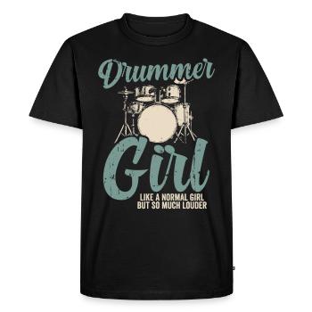 Drums Drummer Gift Drummer Girl - T-shirt Premium bio Homme - noir - Devant - Nico (187cm)