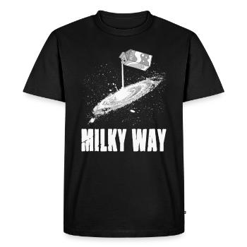 Voie lactée pour un astronome Star Observer - T-shirt Premium bio Homme - noir - Devant - Nico (187cm)