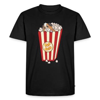 Cochon d'Inde Popcorn Popcorn Bag Guinée Pig - T-shirt Premium bio Homme - noir - Devant - Nico (187cm)