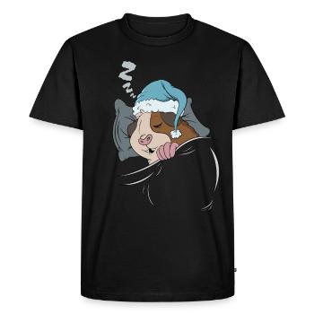 Pyjama Sleepyhead pour les cochons d'Inde - T-shirt Premium bio Homme - noir - Devant - Nico (187cm)