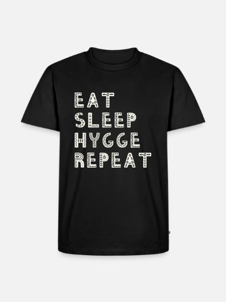 Hygge Hyggelig Scandinavia Spis søvn - Herre Premium økologisk T-shirt - sort