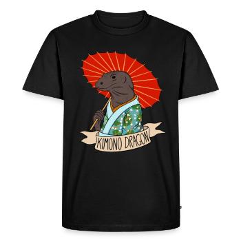 Komodo dragon kimono moniteur lézard reptile japonais - T-shirt Premium bio Homme - noir - Devant - Nico (187cm)