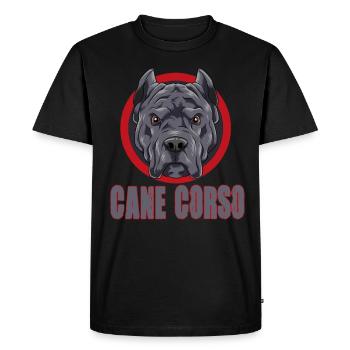 Cane Corso pour un propriétaire de Cane Corso Cane - T-shirt Premium bio Homme - noir - Devant - Nico (187cm)