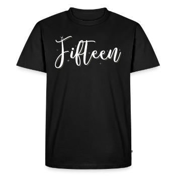 15 anniversaire Idée cadeau 15 ans cadeau - T-shirt Premium bio Homme - noir - Devant - Nico (187cm)