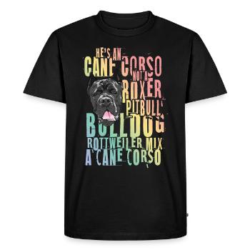 Cane Corso pour cane Corso propriétaire Cane - T-shirt Premium bio Homme - noir - Devant - Nico (187cm)