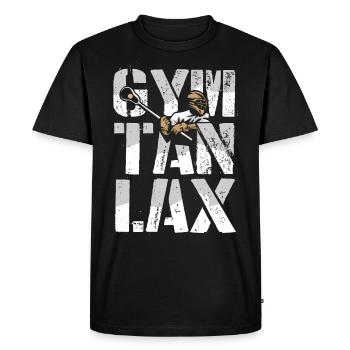 Lacrosse pour un joueur de crosse lacrosse - T-shirt Premium bio Homme - noir - Devant - Nico (187cm)
