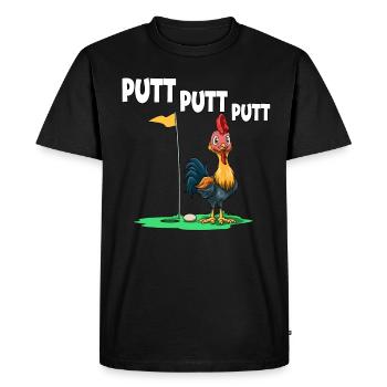 Putt Putt Putt Poules Golf - T-shirt Premium bio Homme - noir - Devant - Nico (187cm)