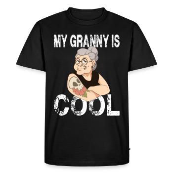 Ma grand-mère est cool pour la meilleure grand-mère - T-shirt Premium bio Homme - noir - Devant - Nico (187cm)