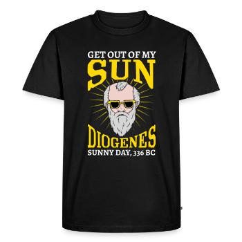 Diogène design pour un amateur de philosophie - T-shirt Premium bio Homme - noir - Devant - Nico (187cm)