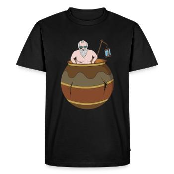 Diogène design pour un amateur de philosophie - T-shirt Premium bio Homme - noir - Devant - Nico (187cm)