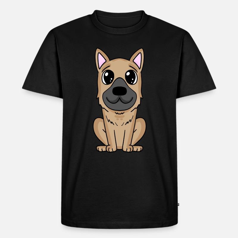 Deutscher Schäferhund - Männer Premium Bio T-Shirt - Schwarz