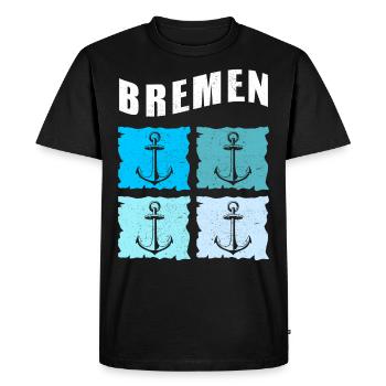 Brême ville nord de l’Allemagne du Nord Cadeau Moin - T-shirt Premium bio Homme - noir - Devant - Nico (187cm)