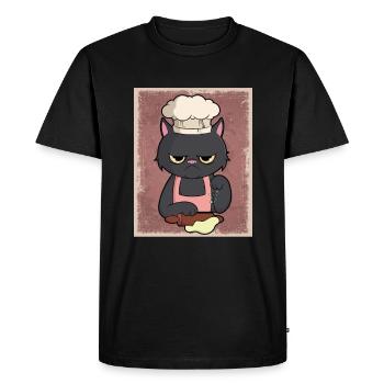 design for a baker - Men's Premium Organic T-Shirt - black - Front - Nico (187cm)