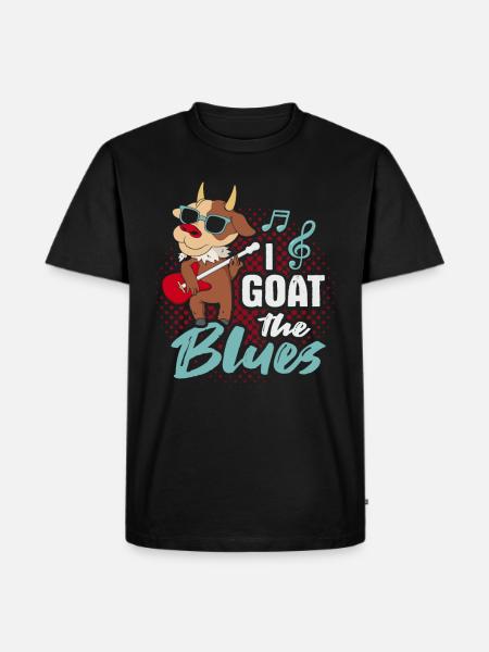 Ziege für einen Blues-Musiker - Männer Premium Bio T-Shirt - Schwarz