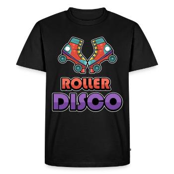 Roller Disco patineuse - T-shirt Premium bio Homme - noir - Devant - Nico (187cm)