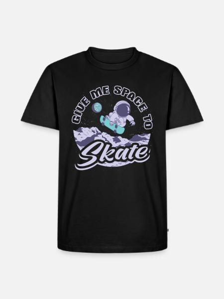 Skater Astronaut Skateboard - Men's Premium Organic T-Shirt - black