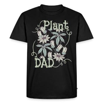 Plant-Dad, Plant-Daddy, Plants, Funny Saying - Men's Premium Organic T-Shirt - black - Front - Nico (187cm)