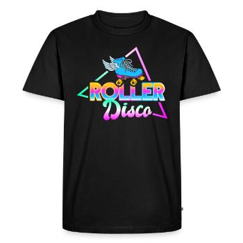Vintage Rollerskates 80s Roller skater - Men's Premium Organic T-Shirt - black - Front - Nico (187cm)