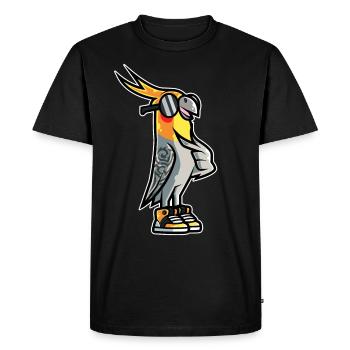 Nymphensittich Oiseau lunettes de soleil - T-shirt Premium bio Homme - noir - Devant - Nico (187cm)