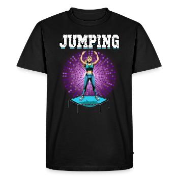 Jumping Trampoline Trend Sport Fitness Sport Féminin - T-shirt Premium bio Homme - noir - Devant - Nico (187cm)