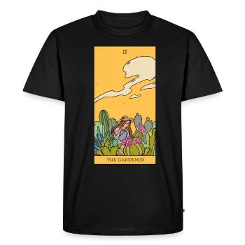 Garden Gardener magical tarot card gift idea - Men's Premium Organic T-Shirt - black - Front - Nico (187cm)