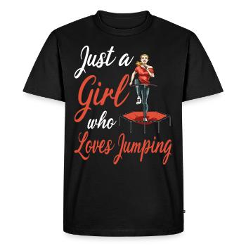 Jumping Trampoline Trend Sport Fitness Sport Féminin - T-shirt Premium bio Homme - noir - Devant - Nico (187cm)