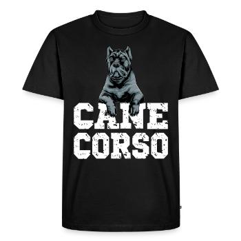 Cane Corso pour un propriétaire de Cane Corso Cane - T-shirt Premium bio Homme - noir - Devant - Nico (187cm)